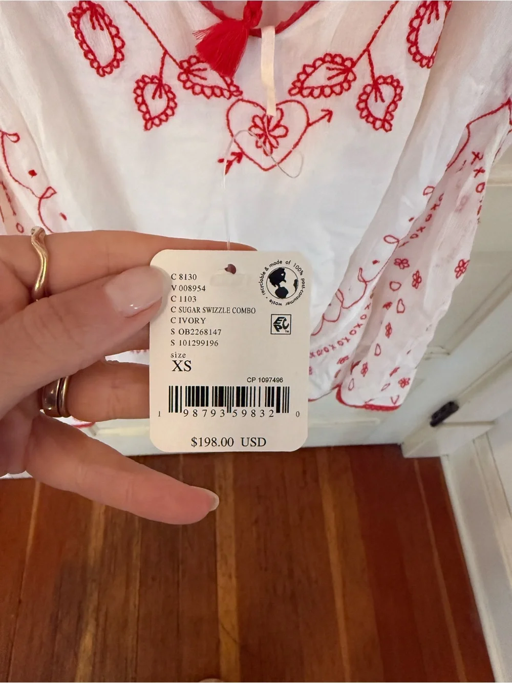 Free People Love Letters Mini Dress - XS - NWT
